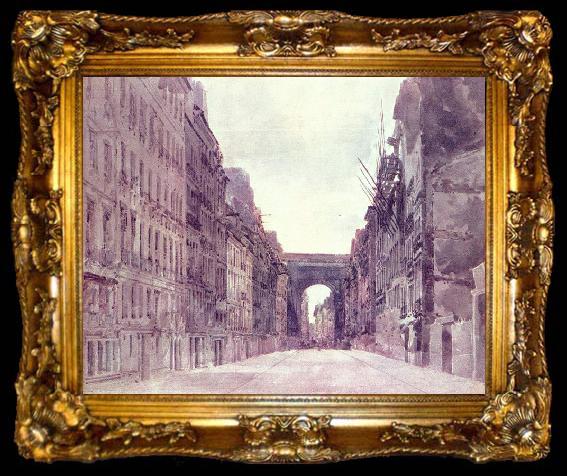 framed  Thomas Girtin Rue Saint-Denis in Paris, ta009-2